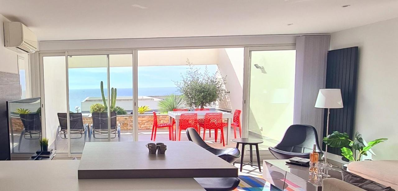 Magnifique Appartement Vue Mer - Grande Terrasse Et Piscine Bandol Esterno foto